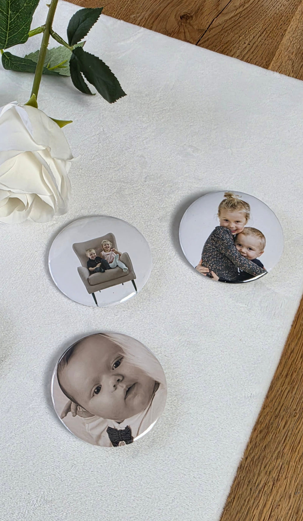 Personlig badge med dit minde